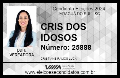 Candidato CRIS DOS IDOSOS 2024 - JARAGUÁ DO SUL - Eleições