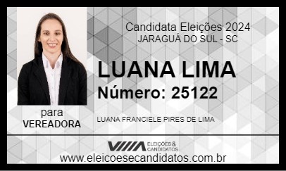 Candidato TREINADORA LUANA 2024 - JARAGUÁ DO SUL - Eleições