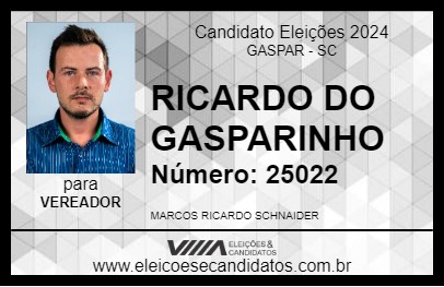 Candidato RICARDO DO GASPARINHO 2024 - GASPAR - Eleições