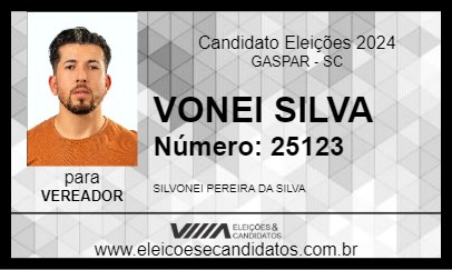 Candidato VONEI SILVA 2024 - GASPAR - Eleições