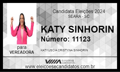 Candidato KATY SINHORIN 2024 - SEARA - Eleições