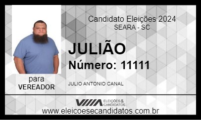 Candidato JULIÃO 2024 - SEARA - Eleições