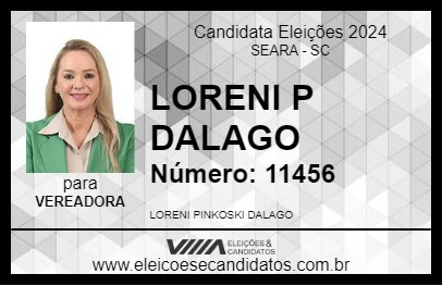 Candidato LORENI P DALAGO 2024 - SEARA - Eleições