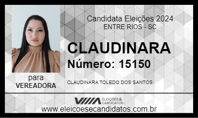 Candidato CLAUDINARA 2024 - ENTRE RIOS - Eleições