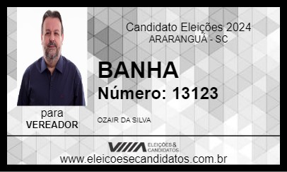 Candidato BANHA 2024 - ARARANGUÁ - Eleições