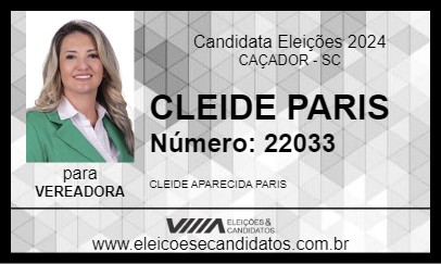 Candidato CLEIDE PARIS 2024 - CAÇADOR - Eleições