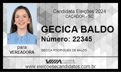 Candidato GECICA BALDO 2024 - CAÇADOR - Eleições