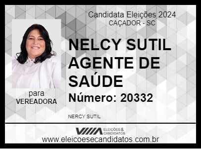 Candidato NELCY DA SAÚDE 2024 - CAÇADOR - Eleições