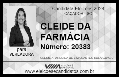 Candidato CLEIDE DA FARMÁCIA 2024 - CAÇADOR - Eleições