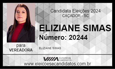 Candidato ELIZIANE SIMAS 2024 - CAÇADOR - Eleições