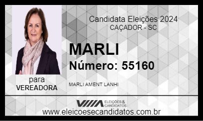 Candidato MARLI 2024 - CAÇADOR - Eleições