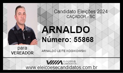 Candidato ARNALDO 2024 - CAÇADOR - Eleições