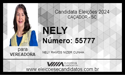 Candidato NELY 2024 - CAÇADOR - Eleições