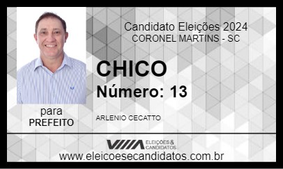 Candidato CHICO 2024 - CORONEL MARTINS - Eleições