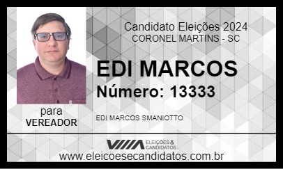 Candidato EDI MARCOS 2024 - CORONEL MARTINS - Eleições