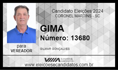 Candidato GIMA 2024 - CORONEL MARTINS - Eleições