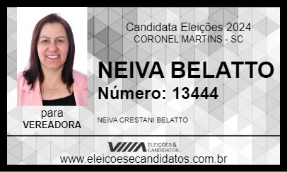 Candidato NEIVA BELATTO 2024 - CORONEL MARTINS - Eleições