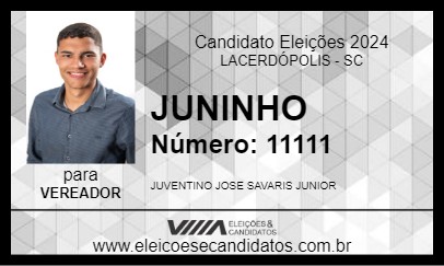 Candidato JUNINHO 2024 - LACERDÓPOLIS - Eleições