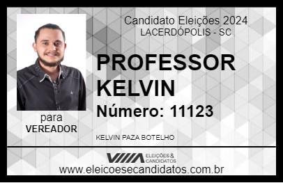 Candidato PROFESSOR KELVIN 2024 - LACERDÓPOLIS - Eleições