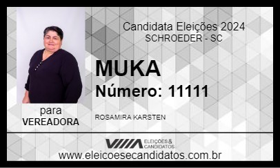 Candidato MUKA 2024 - SCHROEDER - Eleições