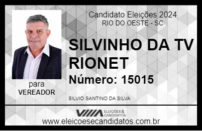 Candidato SILVINHO DA TV RIONET 2024 - RIO DO OESTE - Eleições