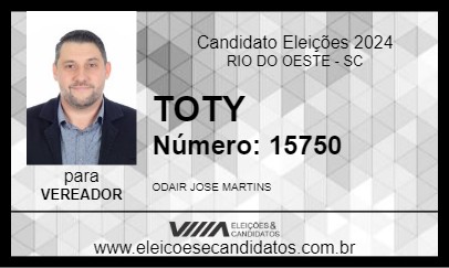 Candidato TOTY  2024 - RIO DO OESTE - Eleições