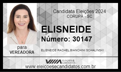 Candidato ELISNEIDE 2024 - CORUPÁ - Eleições