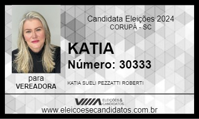 Candidato KATIA 2024 - CORUPÁ - Eleições