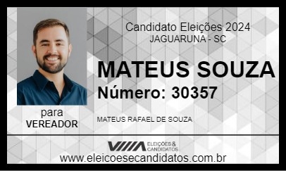 Candidato MATEUS SOUZA 2024 - JAGUARUNA - Eleições