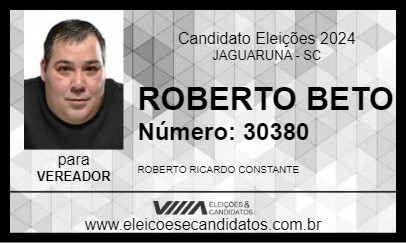 Candidato ROBERTO BETO 2024 - JAGUARUNA - Eleições