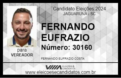 Candidato FERNANDO EUFRAZIO 2024 - JAGUARUNA - Eleições