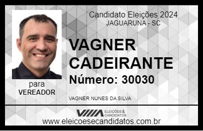 Candidato VAGNER CADEIRANTE 2024 - JAGUARUNA - Eleições