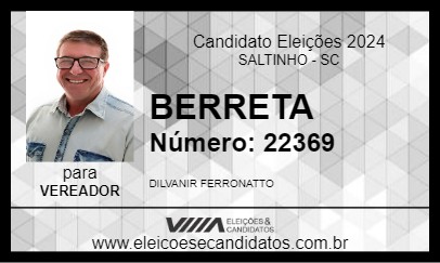 Candidato BERRETA 2024 - SALTINHO - Eleições