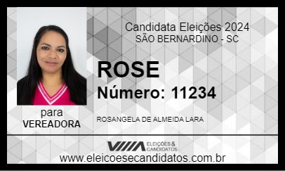 Candidato ROSE 2024 - SÃO BERNARDINO - Eleições