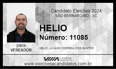 Candidato HELIO  2024 - SÃO BERNARDINO - Eleições