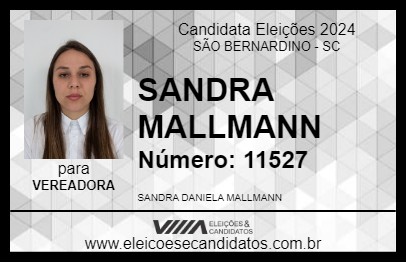 Candidato SANDRA MALLMANN 2024 - SÃO BERNARDINO - Eleições