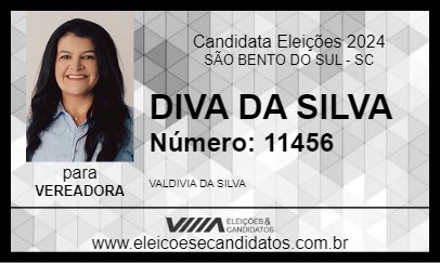 Candidato DIVA DA SILVA 2024 - SÃO BENTO DO SUL - Eleições