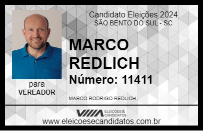 Candidato MARCO REDLICH 2024 - SÃO BENTO DO SUL - Eleições