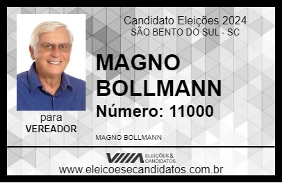 Candidato MAGNO BOLLMANN 2024 - SÃO BENTO DO SUL - Eleições