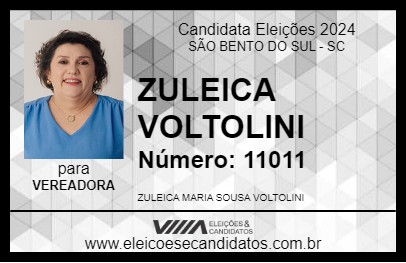 Candidato ZULEICA VOLTOLINI 2024 - SÃO BENTO DO SUL - Eleições