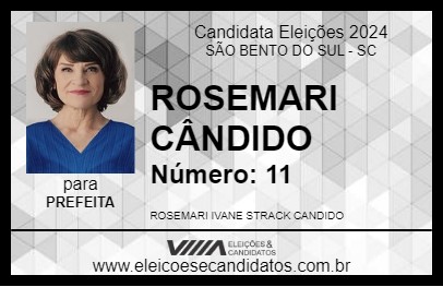 Candidato ROSEMARI CÂNDIDO 2024 - SÃO BENTO DO SUL - Eleições