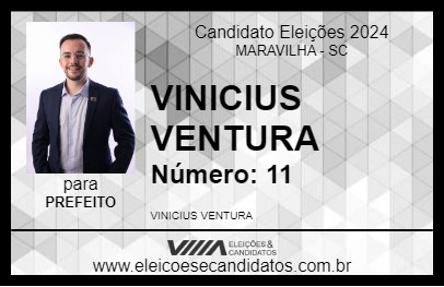 Candidato VINICIUS VENTURA 2024 - MARAVILHA - Eleições