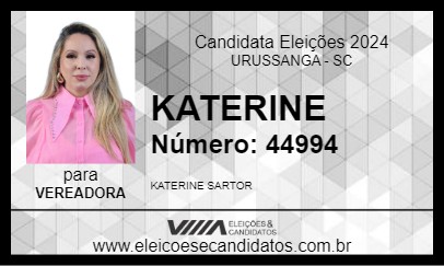 Candidato KATERINE 2024 - URUSSANGA - Eleições