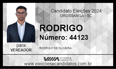 Candidato RODRIGO 2024 - URUSSANGA - Eleições