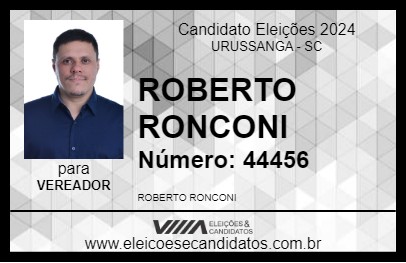 Candidato ROBERTO RONCONI 2024 - URUSSANGA - Eleições