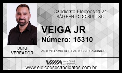 Candidato VEIGA JR 2024 - SÃO BENTO DO SUL - Eleições