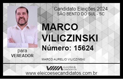 Candidato MARCO VILICZINSKI 2024 - SÃO BENTO DO SUL - Eleições