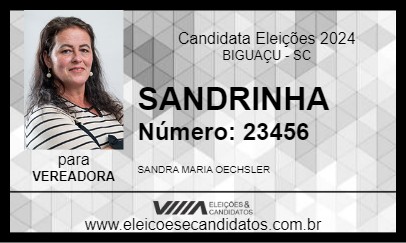 Candidato SANDRINHA 2024 - BIGUAÇU - Eleições