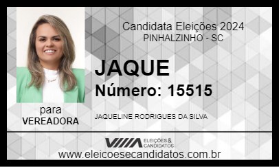 Candidato JAQUE 2024 - PINHALZINHO - Eleições