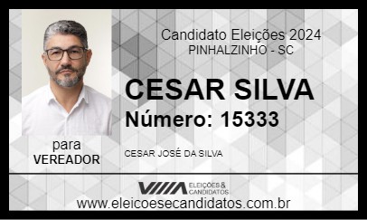 Candidato CESAR SILVA 2024 - PINHALZINHO - Eleições